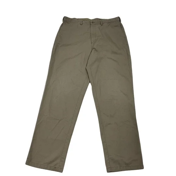 Men's Khaki Cabela's Outfitter Series Pants Adjustable Waist Flat Front 40 X 34 - Picture 2 of 12